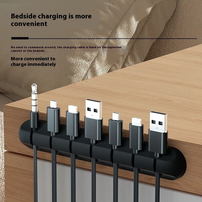 Desktop Fixed Charging Cable Storage Protector